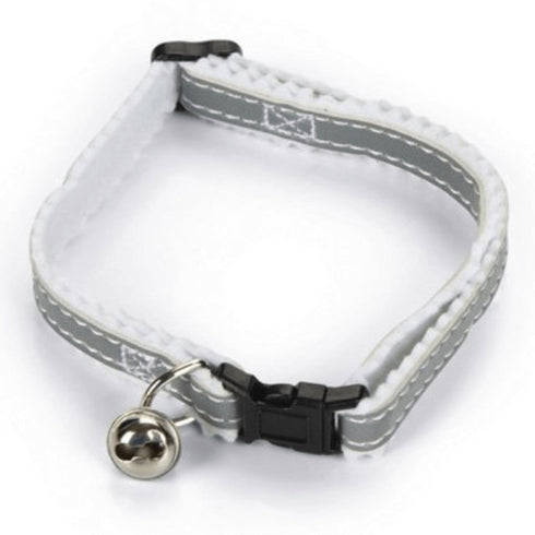 Zgarda reflectorizanta pentru pisici Beeztees Gri 19.5-32.5cmX10mm